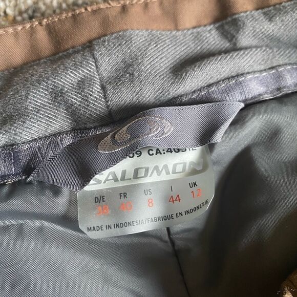 Salomon Clima Pro Ski Snowboard Snow Insulated Pants Size 8 Outdoor - Picture 9 of 12